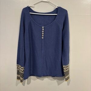 Medium Blue lightweight cupshe sweater